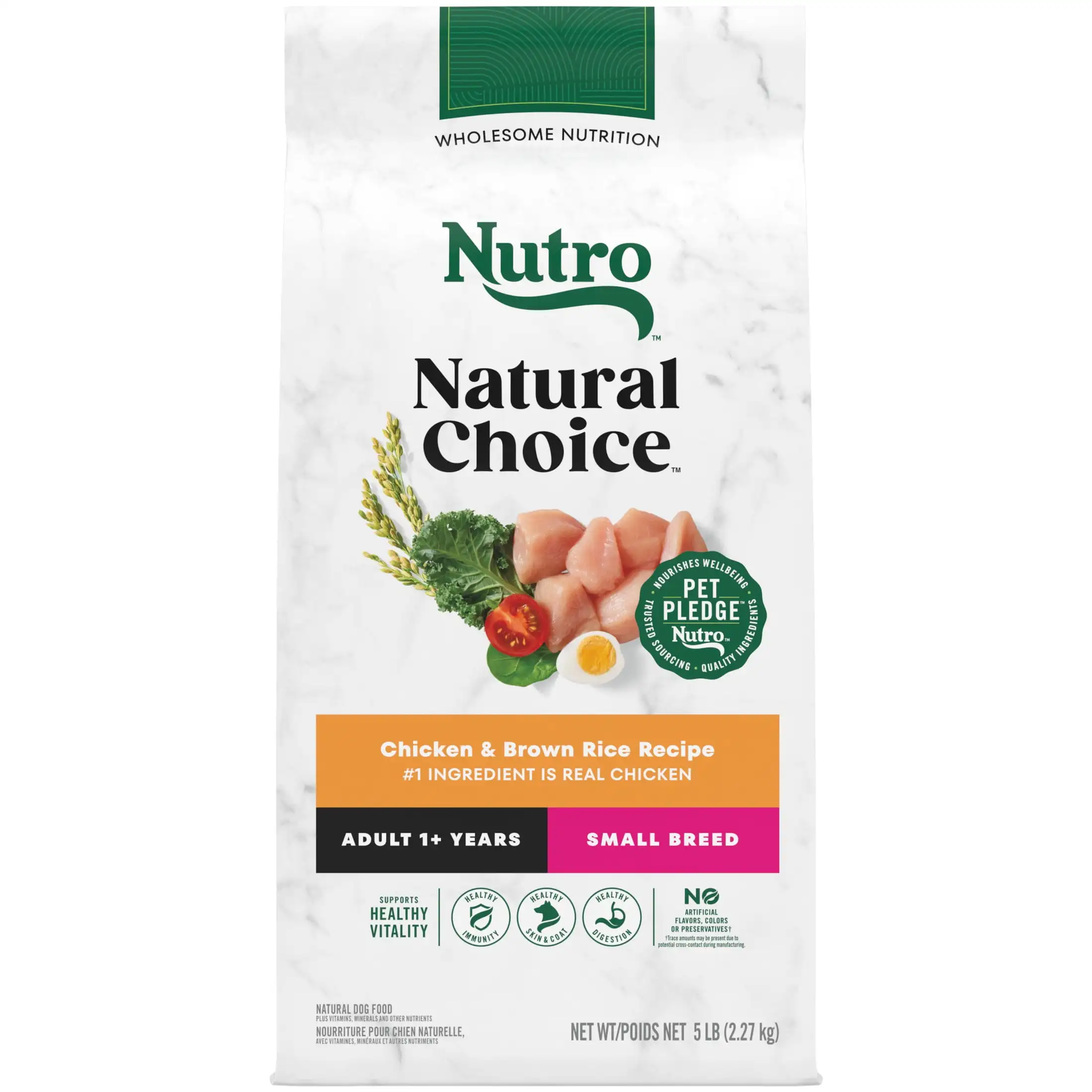 

Nutro Natural Choice Adult Small Breed Dry Dog Food, Chicken and Brown Rice, 5 Lbs