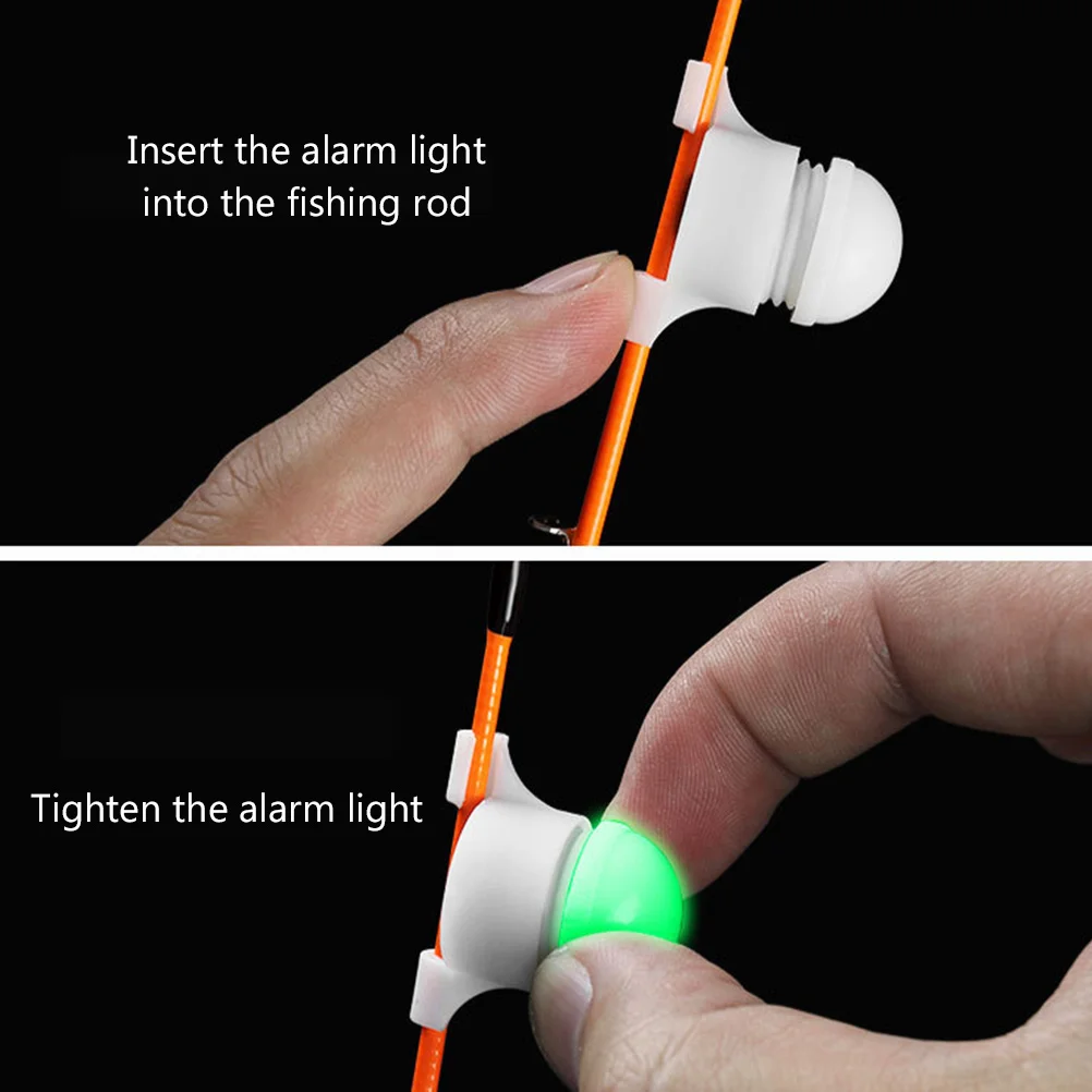 

1Pcs Fishing Alarm Light LED Tip High Quality Pc Material Night Fishing Rod Alert Light Automatic Power Off Long Lasting Lithium