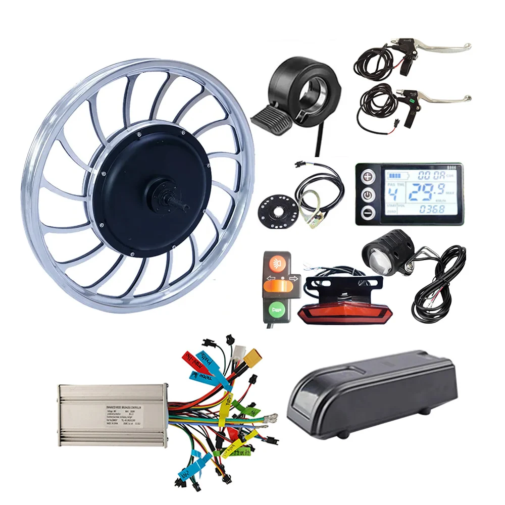 * for 48V 60V 1000W Disc Brake E Tricycle Rickshaw Bicycle Electric Bike 20 Inch Motor Conversion Kit⌁