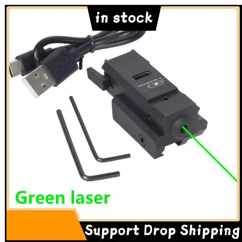 Hunting Optics USB Charge Laser Green Red Dot Sight 11mm 20mm Hunting Pistol Hand Gun 17 19 Rechargeable Portable Power Light