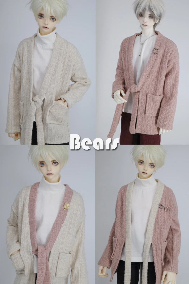 

BJD Doll Clothes Fake Belt Cashmere Knitted Cardigan Coat For 1/3 1/4 BJD SD DD MSD MDD SD13 SD17 POPO68 Uncle SSDF ID75 Doll