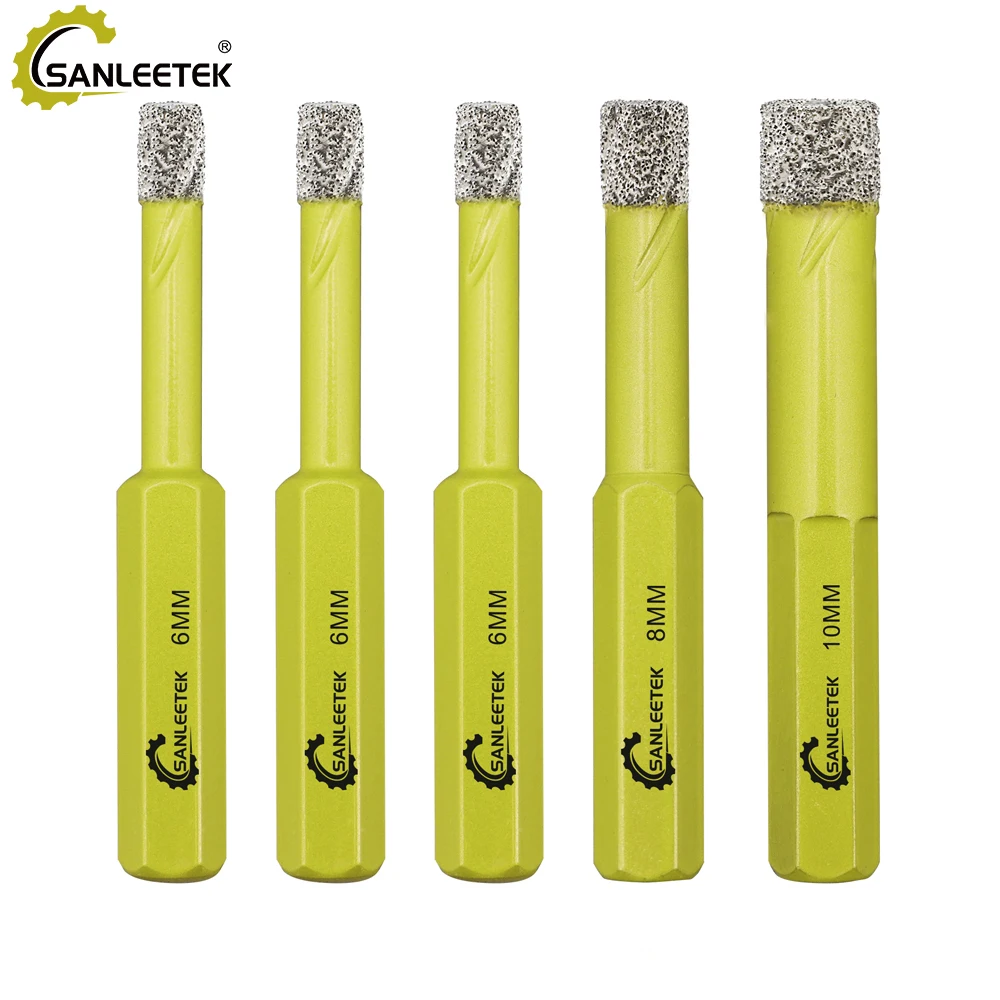 sanleetek-ドライダイヤモンドドリルビットセット-5個入り-ホールソーキット-六角軸付き-セラミックタイル、磁器、花崗岩、大理石、石英石用