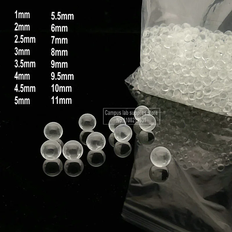 1000pcs/2000pcs High Precision 1mm To 11mm Glass Boiling Bead/ball Liquid Heating Anti-splash for LAB Experiment