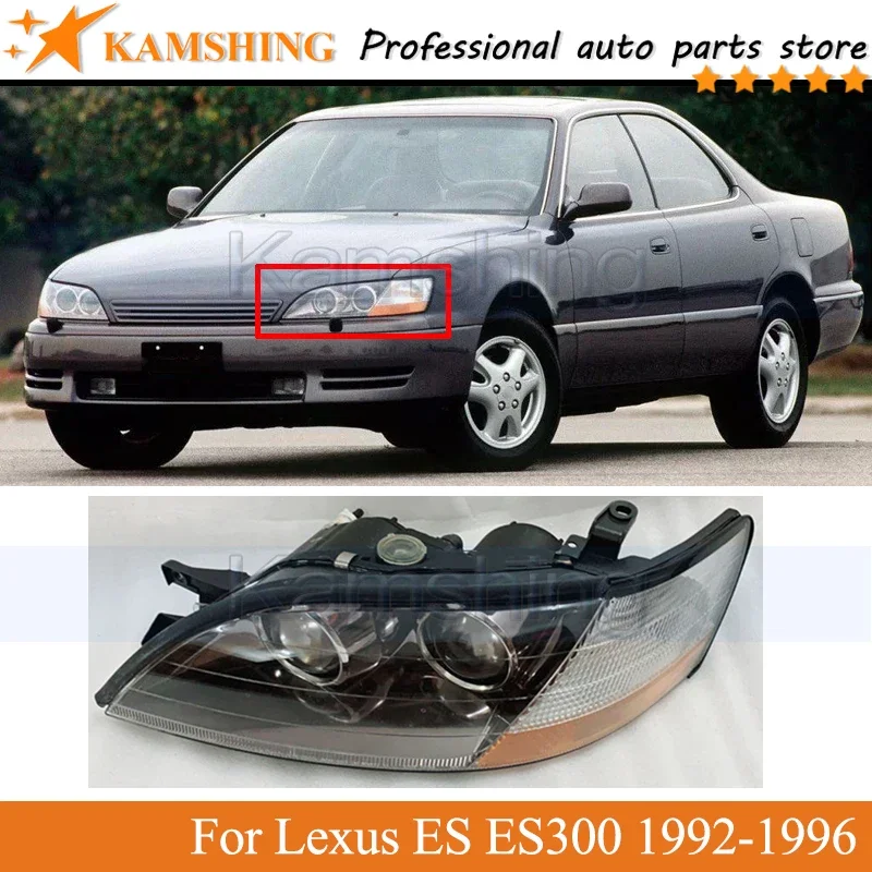 Kamshing Front bumper head light lamp For Lexus ES ES300 1992 1994 1995 1996 head lamp light headlamp Front headlight