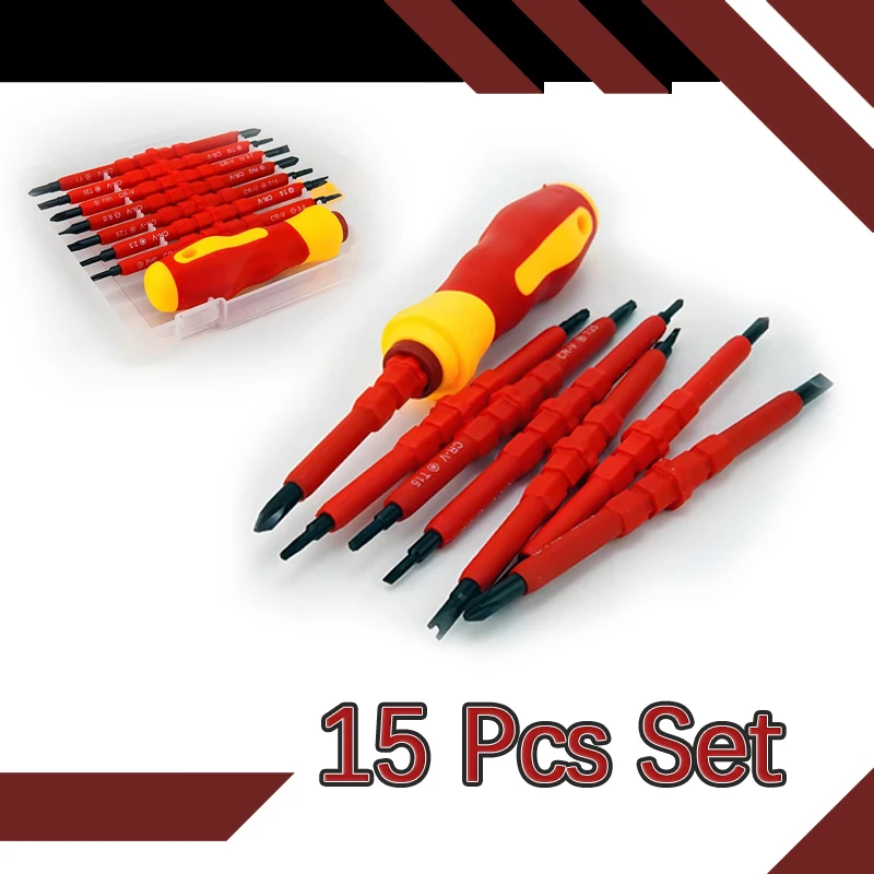 

Набор изолированных отверток 8 в 1, для электриков, намагниченные наконечники, прочная для электротехнических работ, отвертка с розеткой, многофункциональный инструмент