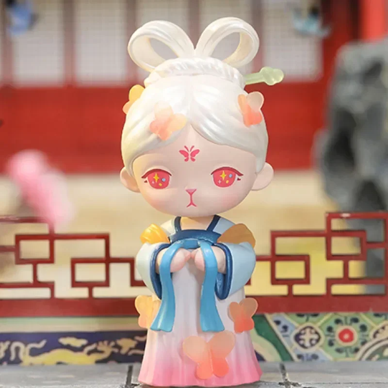 

Pop Mart Bunny Hanfu Series слепая коробка Guess Bag украшение для рабочего стола милая модель подарок девушке слепая сумка игрушки аниме фигурка