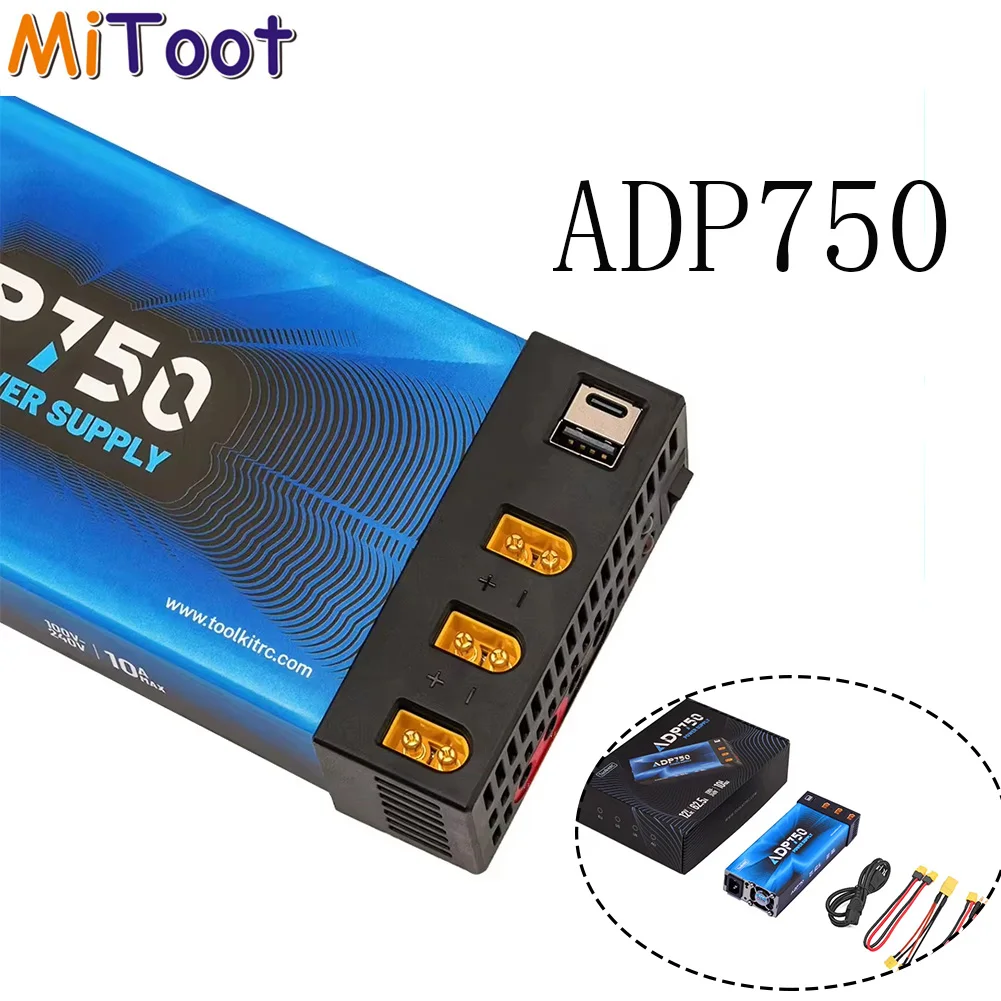 ToolkitRC ADP750 750W DC12V 62.5A XT60 Power Adapter Intelligent DC Charger For RC Model Car Drone M8D M9 M6D M7 M8P