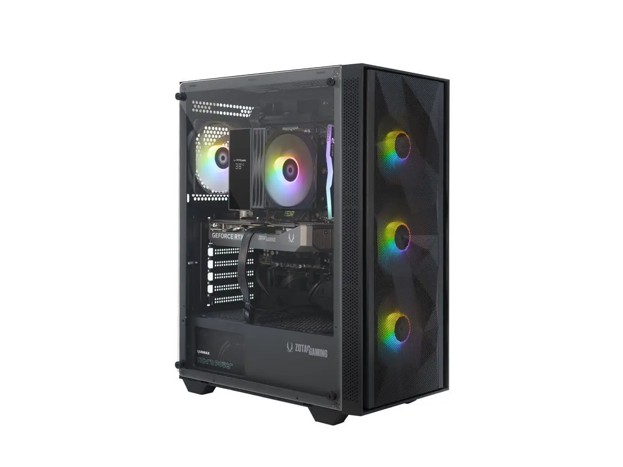 Zotac Gaming Mek Series Gaming Pcs - Nvidia Geforce Rtx 5050, Amd Ryzen 5 5500 4.2Ghz, 16Gb Rgb Ddr4, 1Tb Nvme M.2 Ssd, 650W 80+ Gold Psu, Wifi 6E, Windows 11 Home