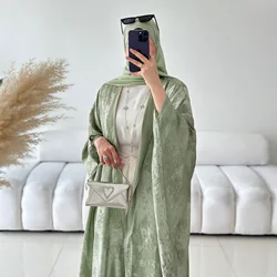 Open Abaya Kimono Bronze Summer Muslim Party Dress Elegant Abayas for Women Dubai Turkey Arabic Kaftan African Islamic Clothing