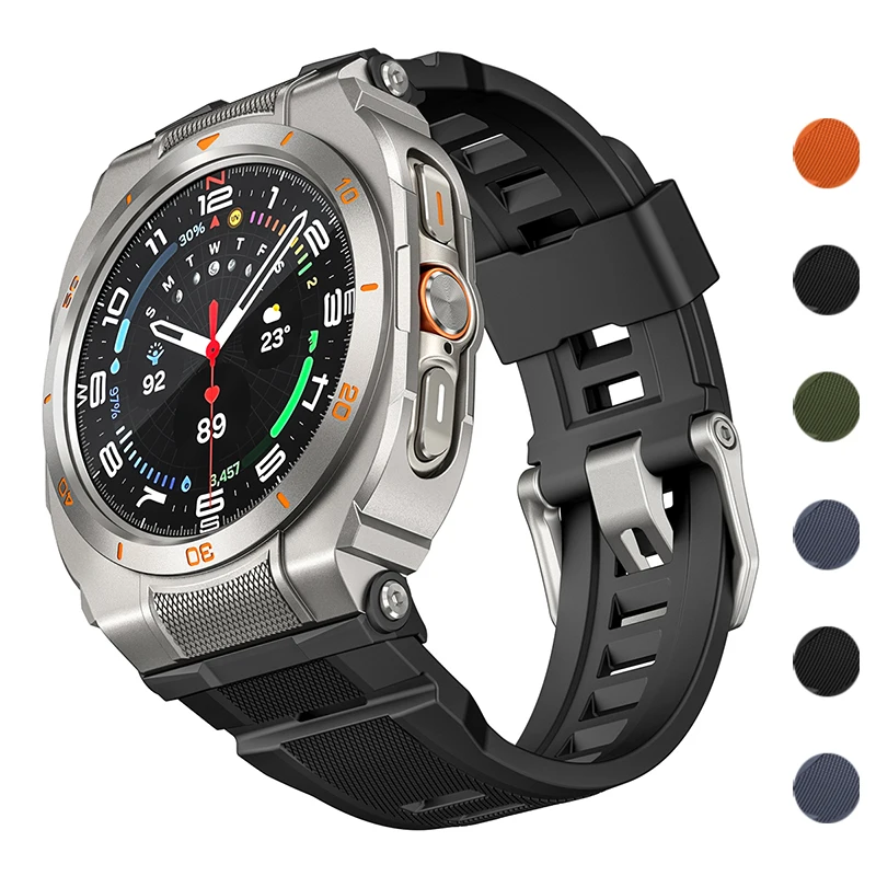 

Металлический корпус+ремешок для Samsung Galaxy Watch Ultra 2025 47 мм, силиконовый спортивный браслет Correa для Galaxy Watch 7 Ultra 2, аксессуары