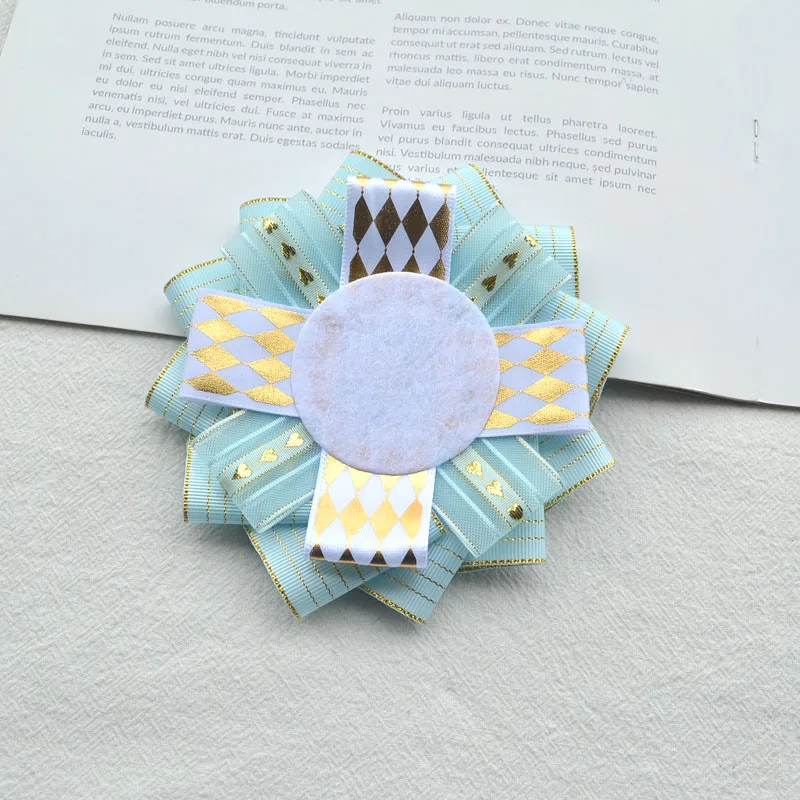 women Ita bag Badge Rosette，Chic lolita backpack ribbons，Anime cosplay Accessories，quadratic element badge Rosette image 3