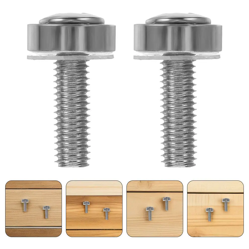 

50Pcs Stainless Steel Crown Head Rack Screws Nickel Plated for Server Cabinets Network Racks Mounting Hardware Cage Nuts Kit