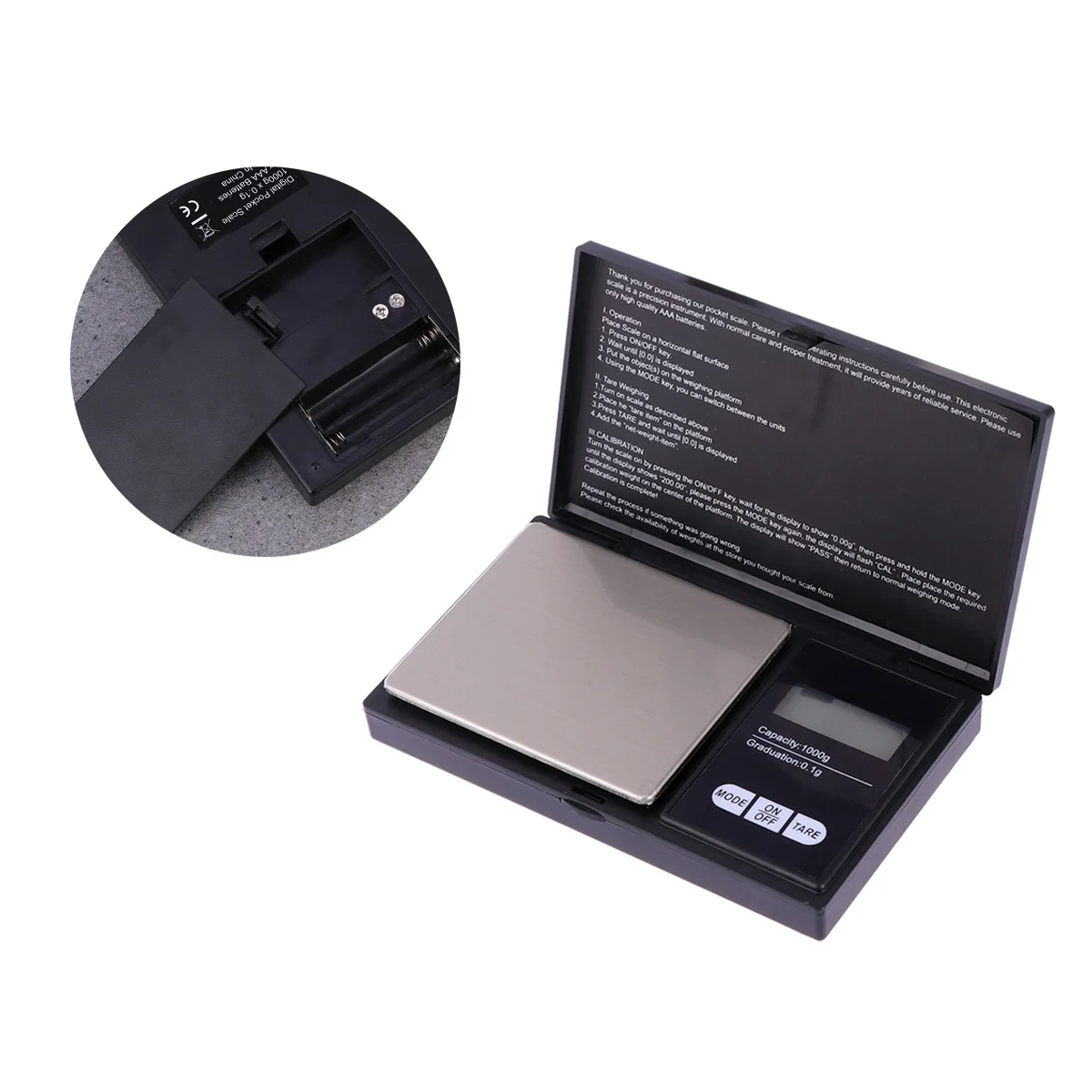 เครื่องชั่งดิจิตอลความแม่นยำสูง 1 กก. 0.01 กรัม หน้าจอ LCD พร้อมไฟพื้นหลัง ดีไซน์กะทัดรัด สำหรับชั่งทอง เงิน อัญมณ์ เหรียญ ยา และงานอดิเรก