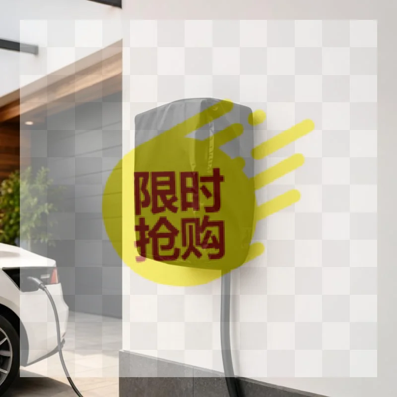 【CMO】Waterproof Drawstring Bottom EV Charging Post Protective Cover For Electric Vehicle Charger Only Protective Sleeve 1PC