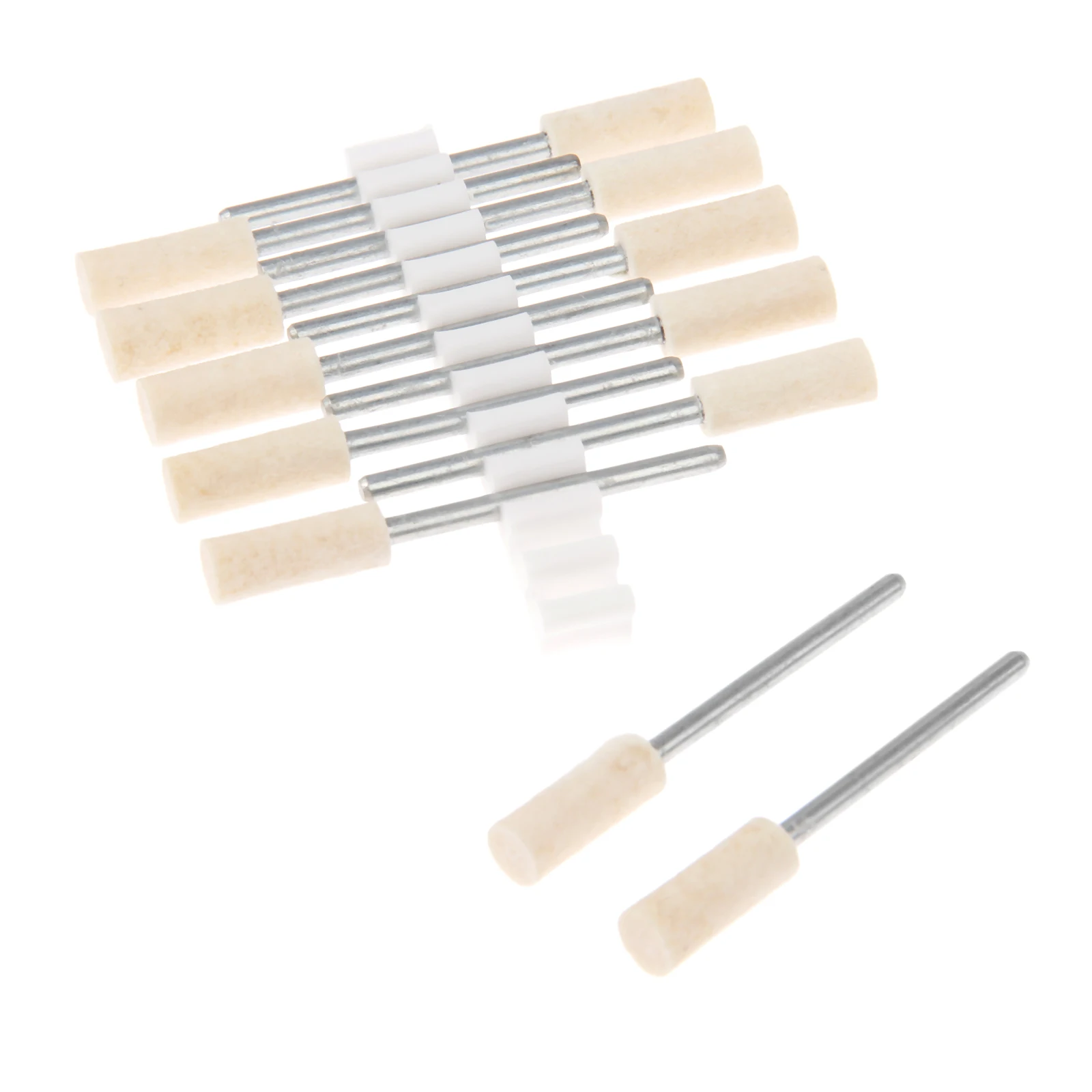 DRELD-Cabezal de pulido de lana, rueda de pulido de superficie de Metal para herramientas rotativas, vástago de 2,35mm, 12 piezas, Dremel