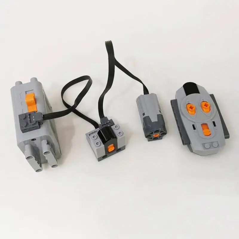 MOC High-Tech set M/Servo Motor Power Function Extension Parts with All Brand Power Group Technology PF Blocks Brick Toys DIY