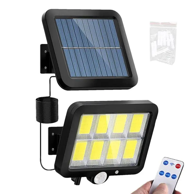 

LED Outdoor Solar Light Bright Solar Powered Waterproof street Garden Yard Patio Garage Wall Light with 3 Modes Motion Sensor