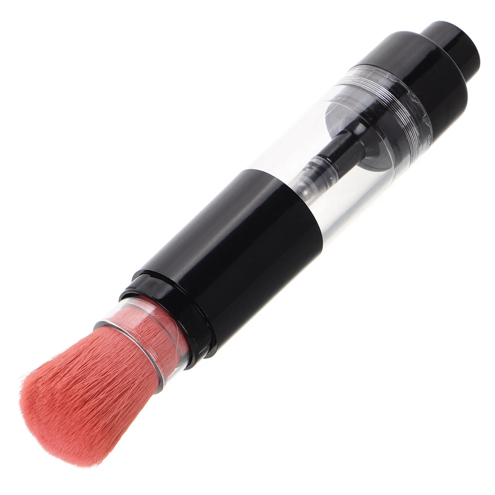 Refillable Press-Type Makeup Brush with Integrated Loose Powder Bottle Travel-Friendly Reusable Applicator for Blush Foundation
