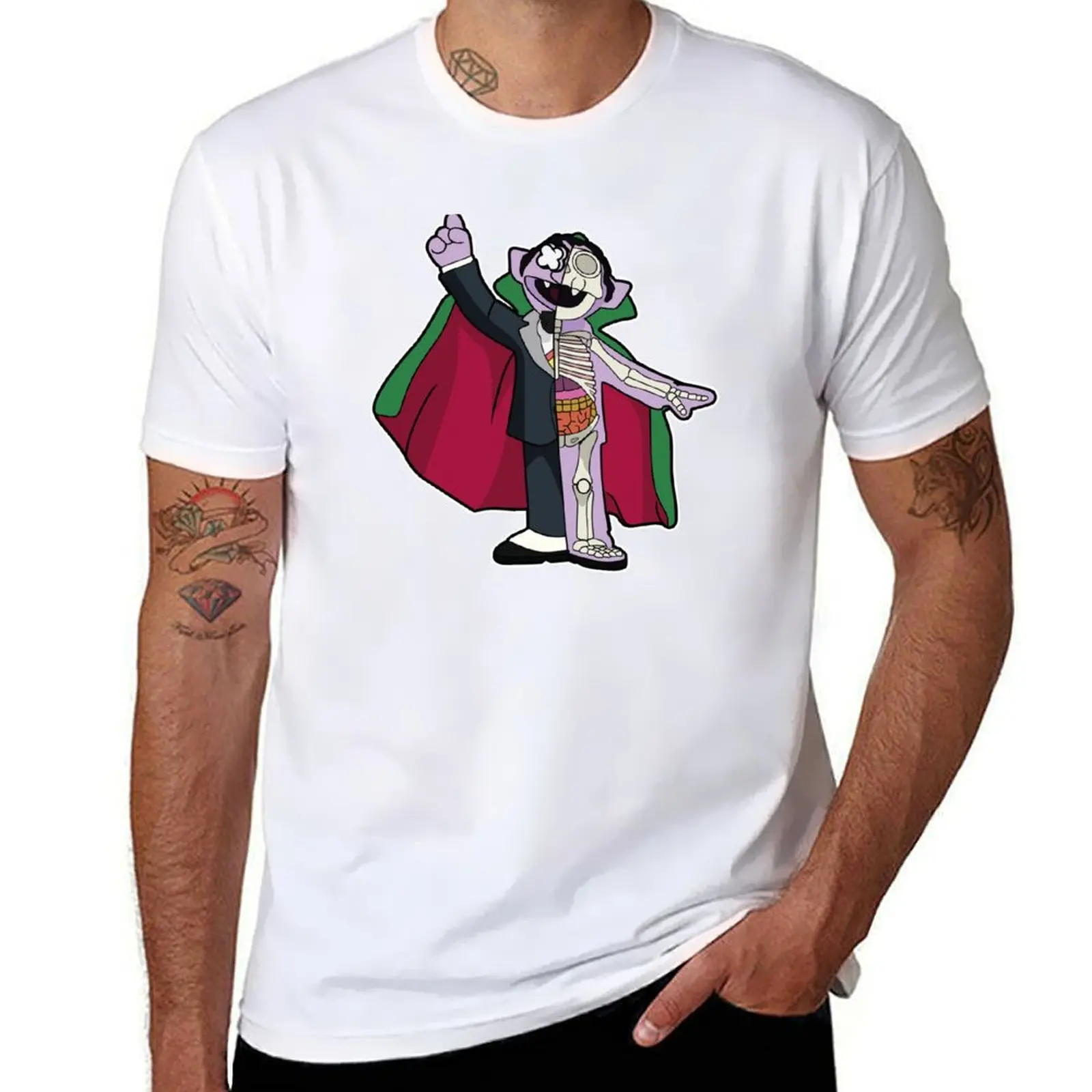 

Count Van Skeleton T-Shirt t shirts for man pack cotton anime tshirt T-Shirt