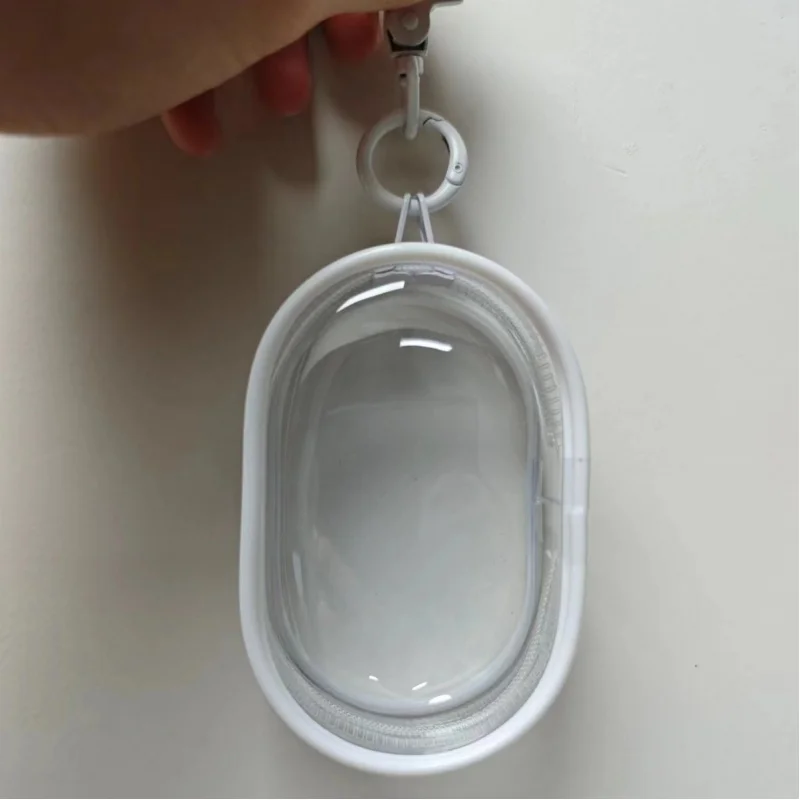 1PC Jewelry Organizer Plastic Transparent Storage Box Pouch Mystery Box With Keychain Cute Do