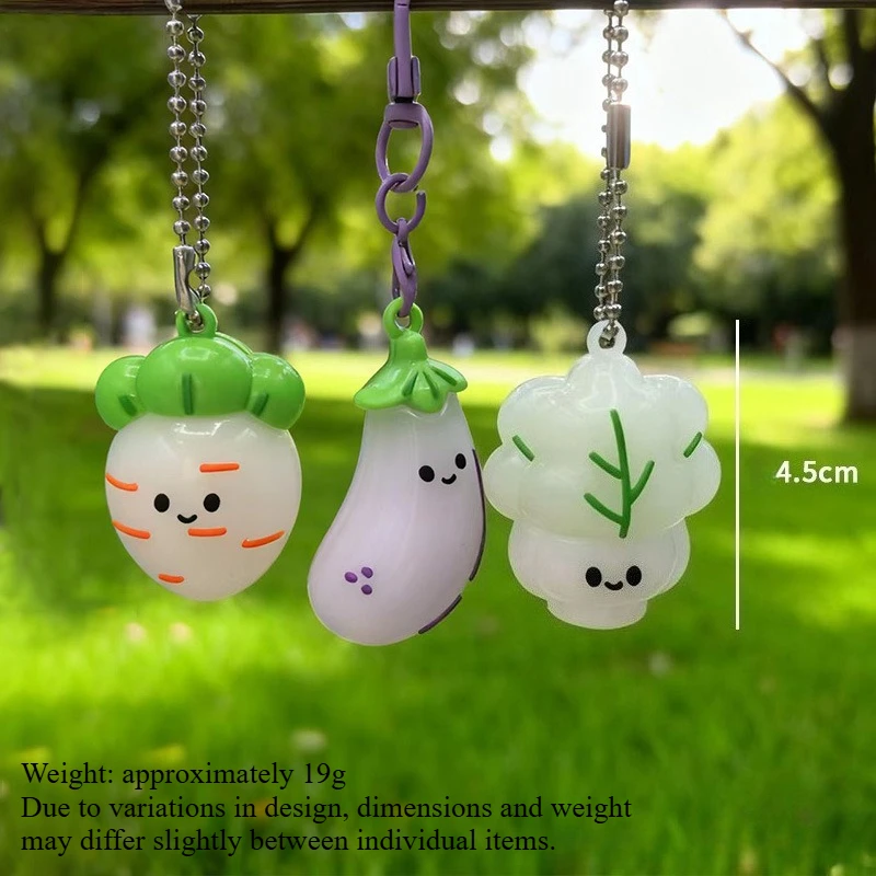 UV-reactive colour-changing vegetable car charm Sunlight-activated colour-changing handbag charm