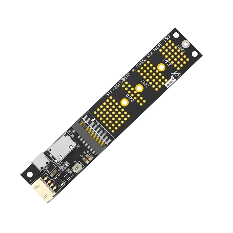 652F Преобразователь M.2 NVMe в SFF-8612 SFF8611 Переходник SSD SFF-8611/SFF-8612 в NVMe M.2