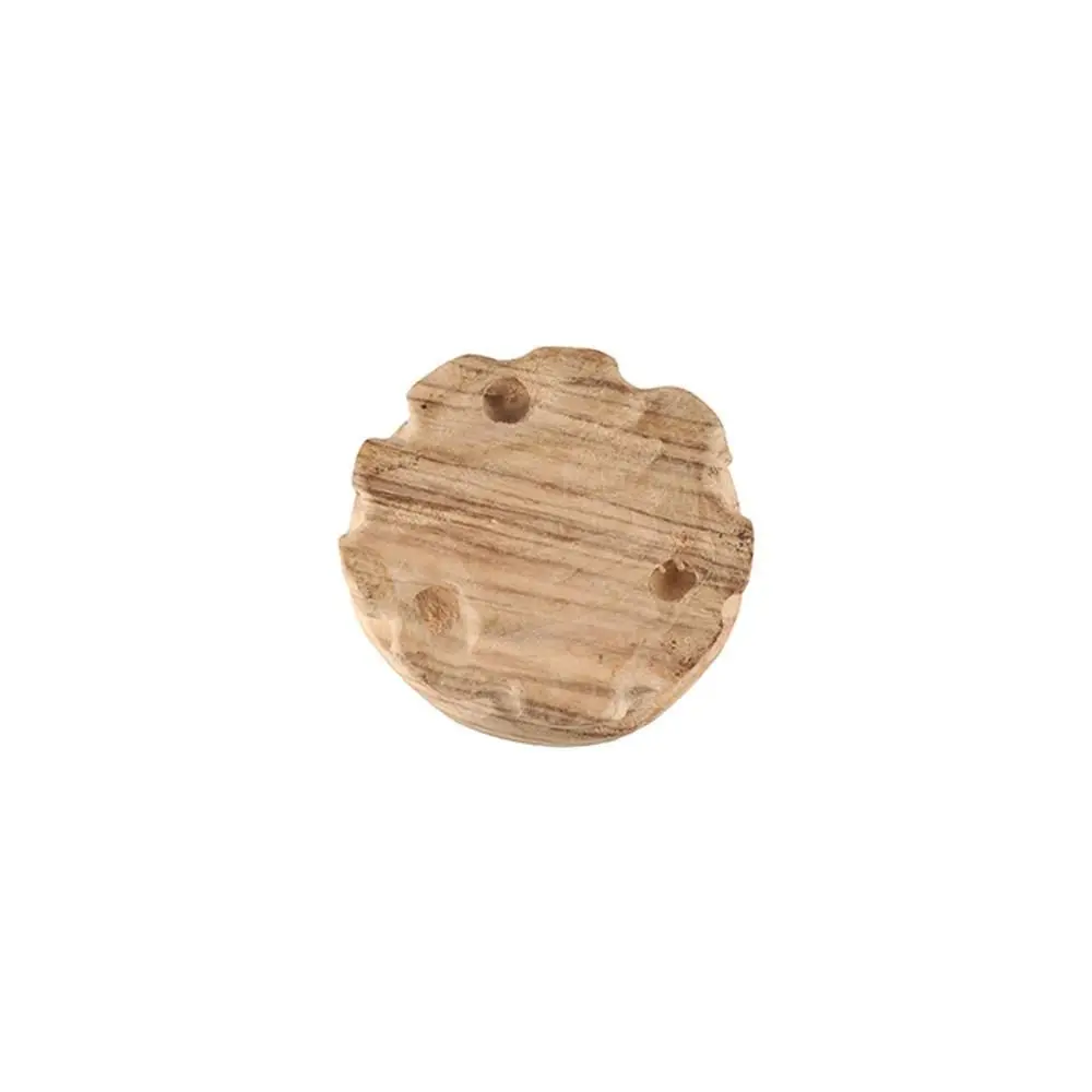 

Wooden Stool Round Wooden Base Exquisite Vintage Solid Wood Pedestal Fadeproof Stable Crafts Display Stands Home