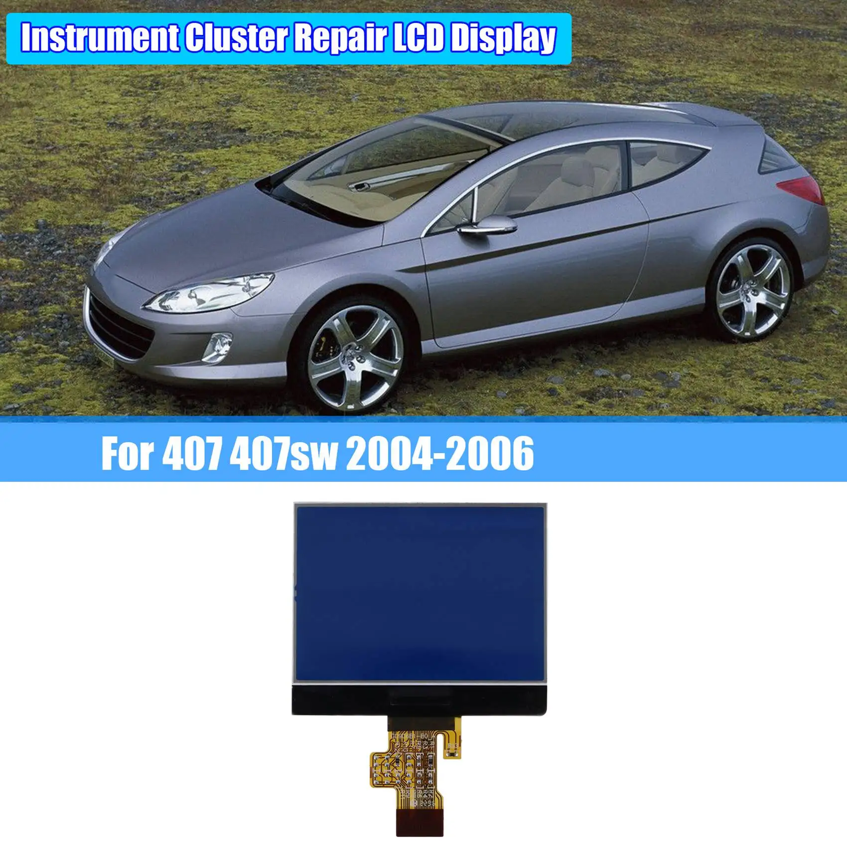 Car Dashboard VDO Instrument Cluster Repair LCD Display for Peugeot 407 407Sw 2004-2006 Dashboard Screen Pixel Repair