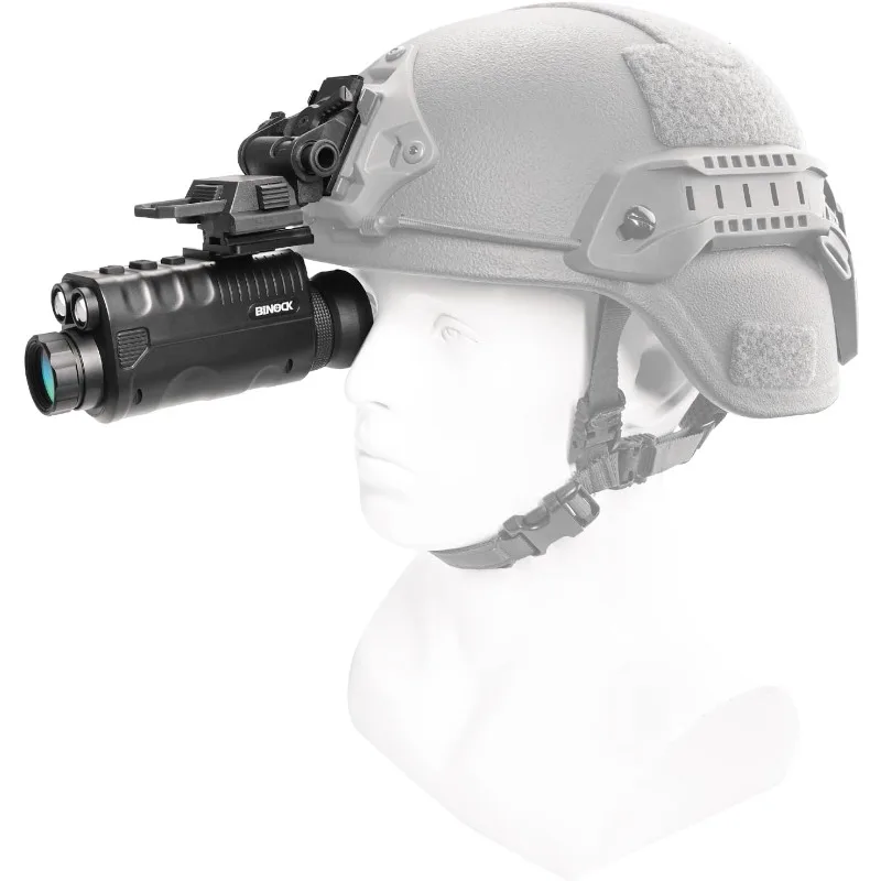 BINOCK NVG40 Pro WiFi Gafas de visión nocturna para adultos, Monocular de visión nocturna con pantalla circular grande OLED montado en casco,