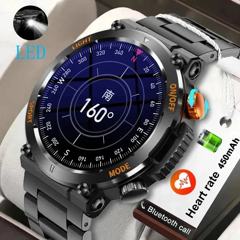 Lige kompass uhren führten militärische smart watch männer android edition ios uhr sport uhr