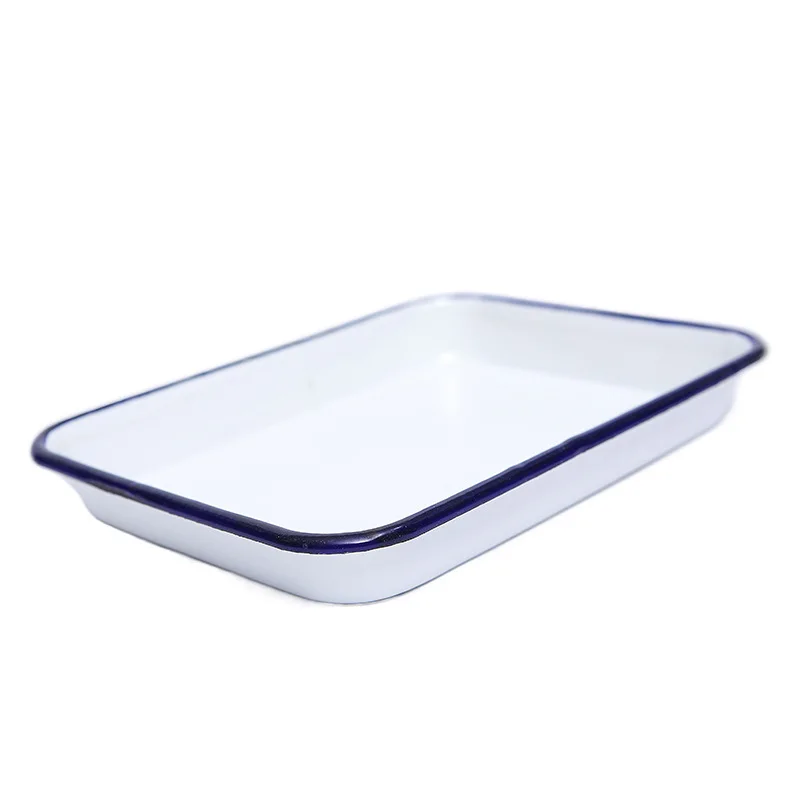 Thickened enamel tray Enamel tray Enamel square tray