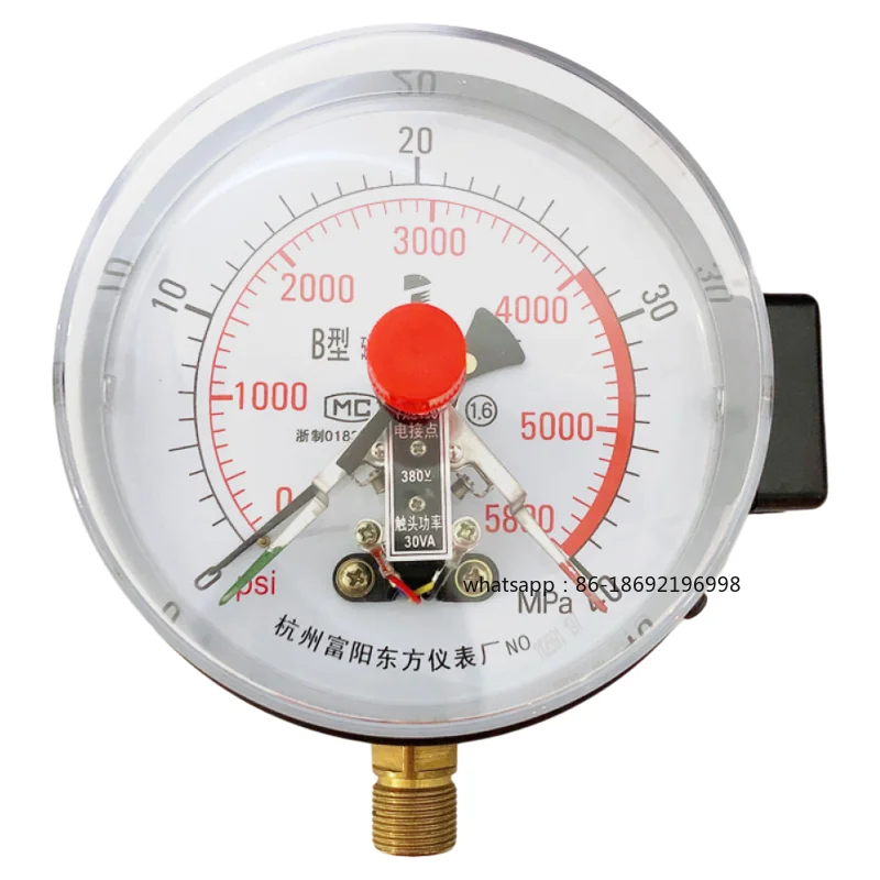 

YXC-150 40MpaB Magnetic Assisted Electrical Contact Pressure Gauge Vulcanization Rubber and Plastic Machinery