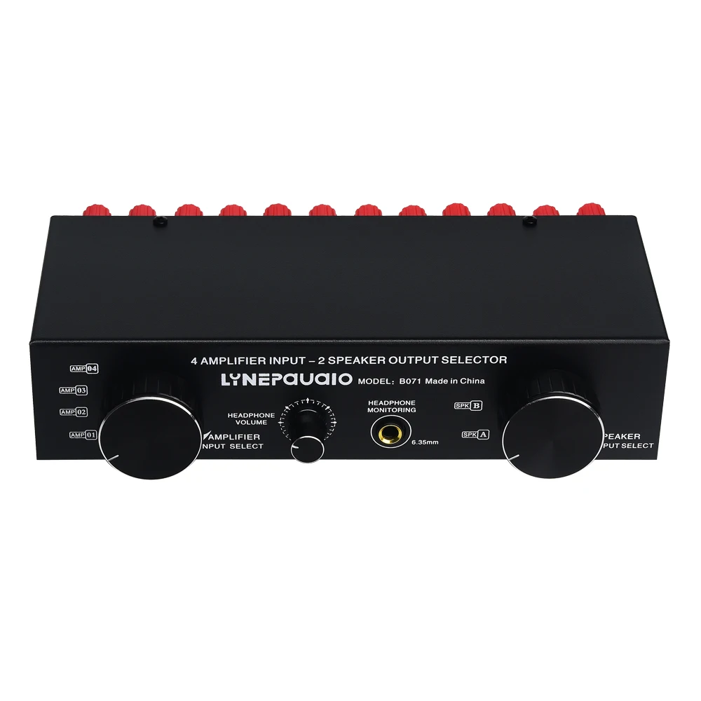 

4 in 2 out or 2 in 4 out amplifier speaker selection switcher 300W per channel without loss of sound quality