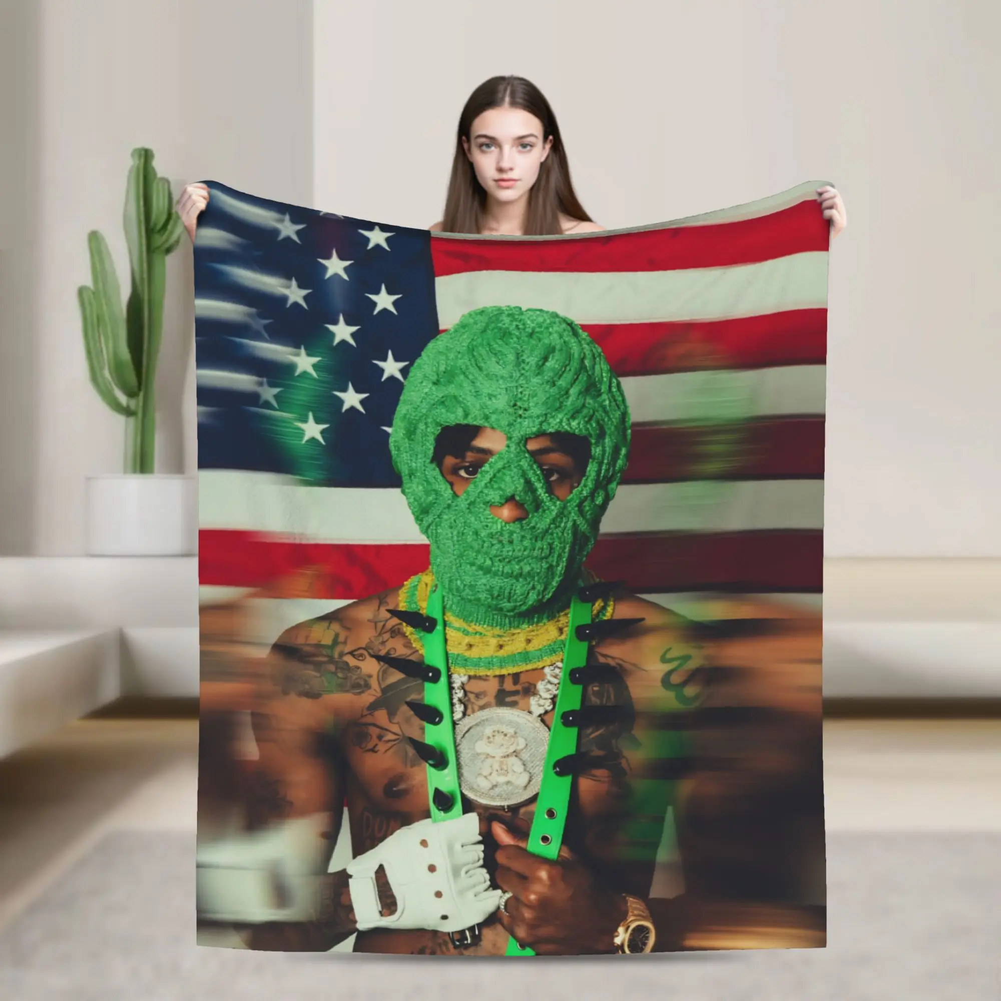 Rapper Youngs Boys Blankets Quality Super Soft Never Broke Again MASA Tour 2025 Throw Blanket Winter Bedroom Novelty Bedspread