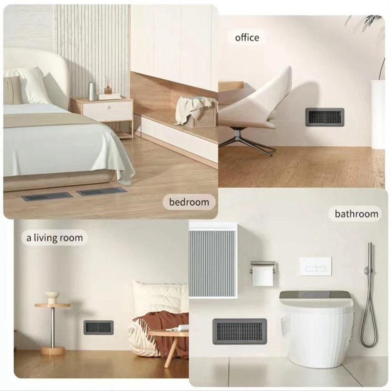 أغطية فتحات تهوية أرضية المنزل ، فتحة تهوية قابلة للتعديل ، شبكة تهوية مغناطيسية ، 4 × 10 بوصة ، 2