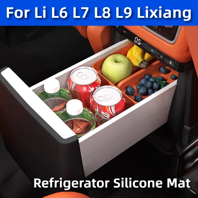 

For Li L6 L7 L8 L9 2025 2024 Lixiang Car Refrigerator Cup Holder Drink Organizer Silicone Pad