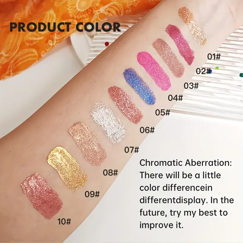 10 Colour Diamond Shimmer Lip Gloss Set,Glitter Shimmer Makeup Long Lasting lipsticks Makeup, Smudge Proof Lip Glaze Valentine\'s