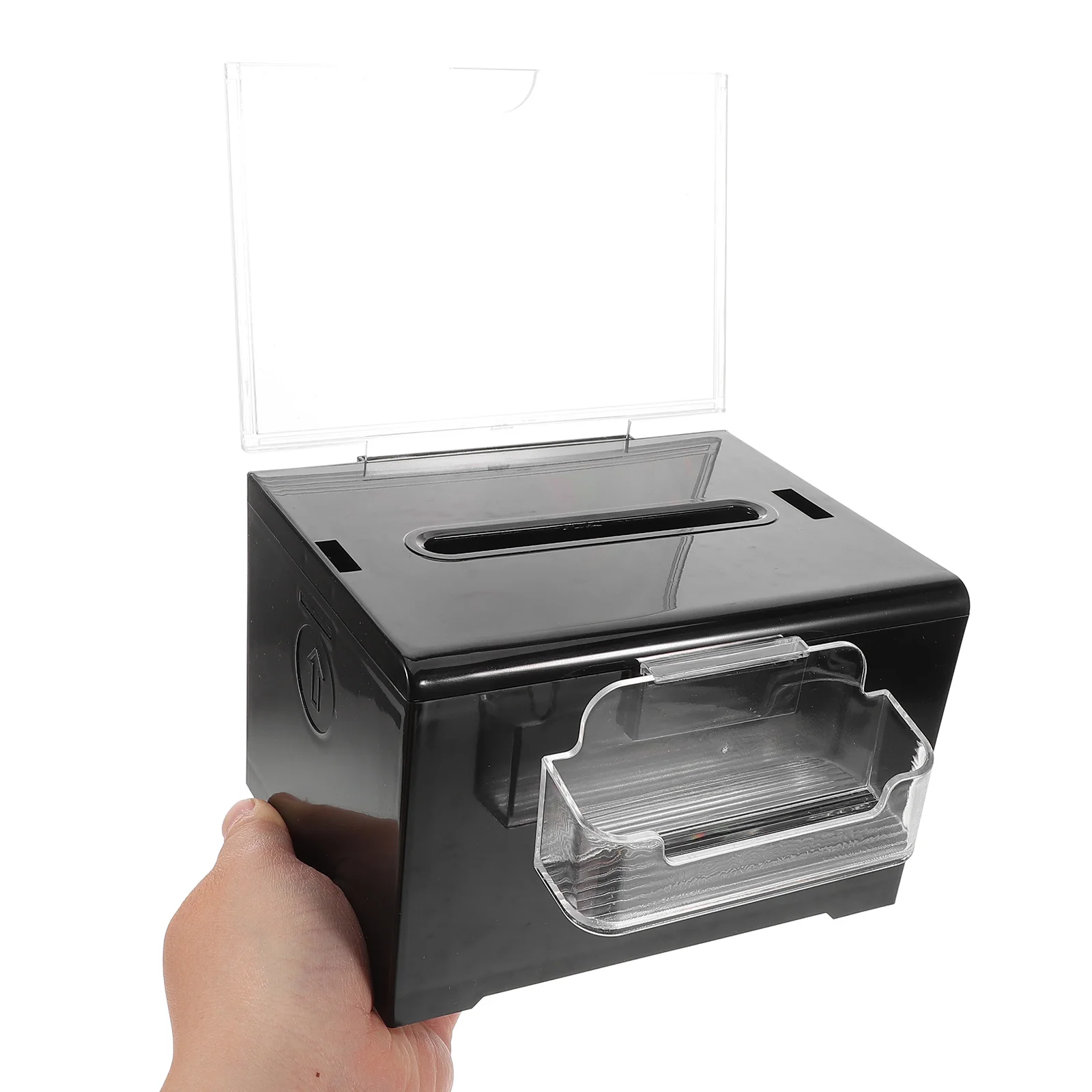 صندوق تبرع أكريليك مع قفل صندوق تصويت واضح لاقتراحات بالرات حاوية شفافة آمنة للنقود لأحداث الشركات #2