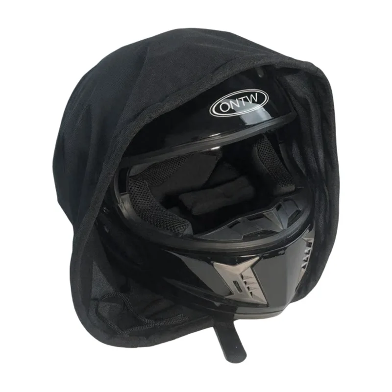 حقيبة خوذة ناعمة جيب برباط من القطيفة للدراجات النارية والسكوتر والدراجة النارية وحقيبة حماية بغطاء نصف خوذة كاملة #2