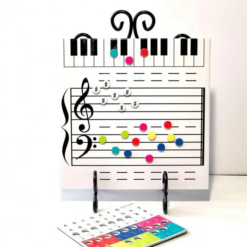 

Music Note Dry Erase Board Two Sided Magnetic Musical Notes Whiteboard Piano Teaching Supplies Includes Marker For Kids Students