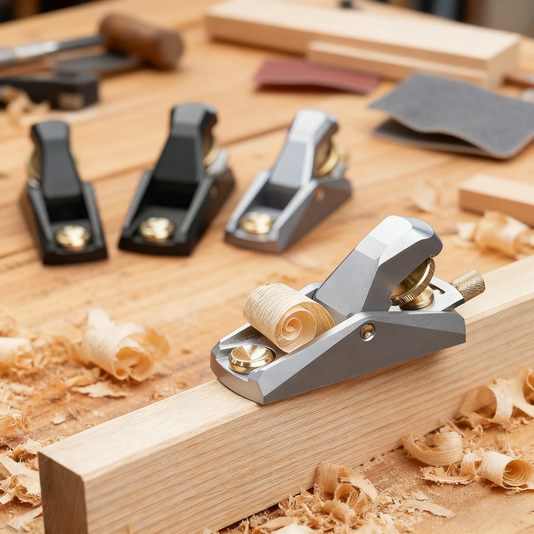 

Woodworking Low Angle Aluminum Alloy Mini Planer Hand Planer W/ Polished Steel Blade For Burr-Free Wood-Finishing and DIY Tools