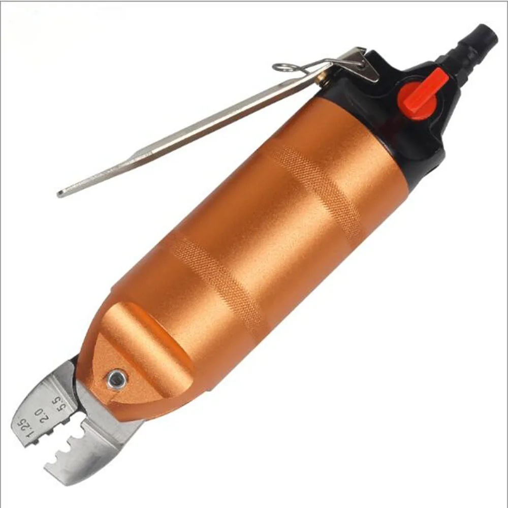 Alicates de prensado de terminales neumáticos, pinza de prensado de aire de 1,25-2,0-5,5mm, mango de aluminio, abrazadera de acero para cizalla de alambre de hierro y cobre