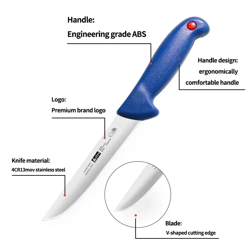 سكين نزع العظم الاحترافي، قطاعة لحم البقر من الفولاذ المقاوم للصدأ، أدوات سكين الجزار المزورة يدويًا، سكين الشيف #4