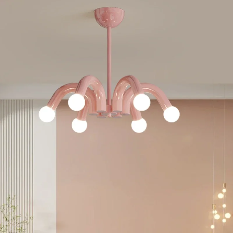 Imagem -02 - Lustres Minimalistas Nórdicos com Estilo Creme Francês Lâmpada Led para Quarto de Criança Sala de Jantar Quarto Decoração de Casa Luminárias