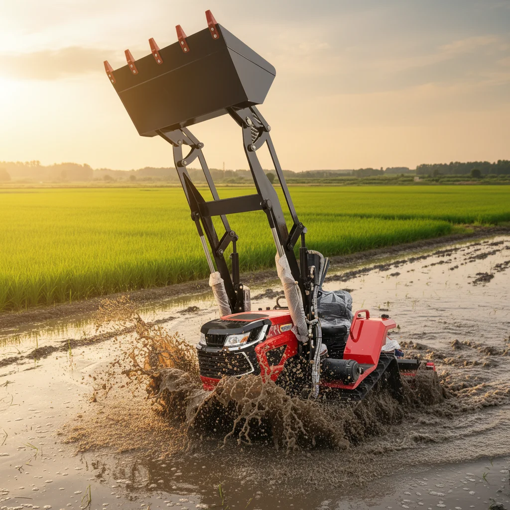

New Hot Sale 120HP Crawler Tractor For Sale Farm Use With Rotary Tiller And Hydraulic Thumb Clamp