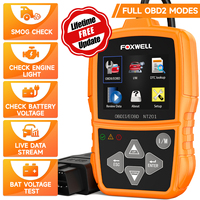 Automotive OBD2 Scanner Code Reader Engine Smog Check Engine Light Turn off MIL Car Diagnostic Tool FOXWELL NT201