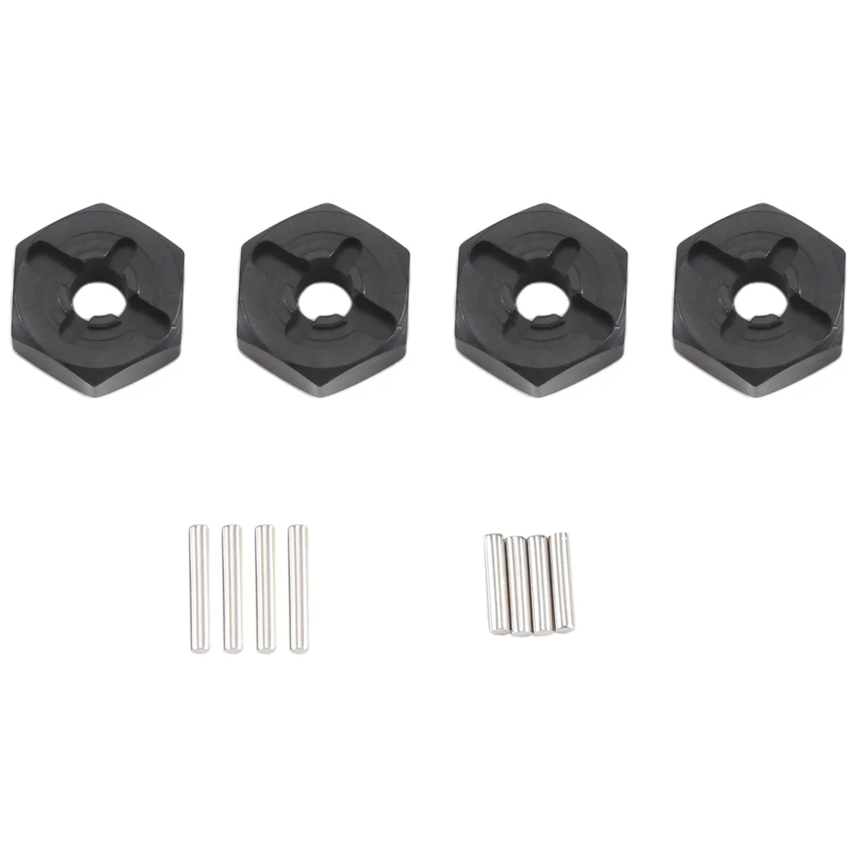 Aluminum Alloy 12mm Combiner Wheel Hub Hex Adapter Upgrades for Wltoys 144001 1/14 RC Car Spare Parts,Black