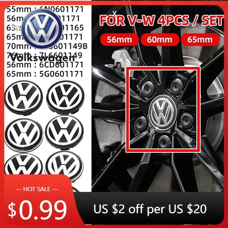 Для VOLKSWAGEN VW, 4 шт./компл., 56 мм/65 мм/66 мм, декоративные колпачки на центральные отверстия колесных дисков, аксессуары для стайлинга автомобилей, для VW Volkswagen Golf 1J060