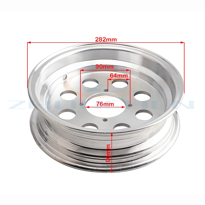 2.75-10 Inch 8 Hole Vacuum Aluminum Rims For Monkey Bike Small Monkey Motorcycle10 inch Aluminum Wheel hub