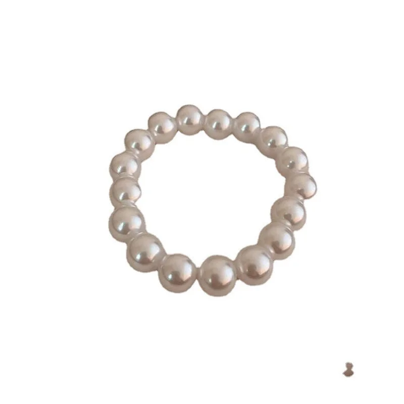 4MM-8MM French Retro Simple  White Pearl  Elastic  Bracelet Women\'s Hand Bracelets Birthday Party Gift Fashion Jewelry